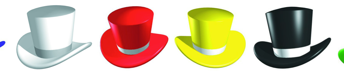 Šest klobukov razmišljanja – metoda za vodenje in red v glavi