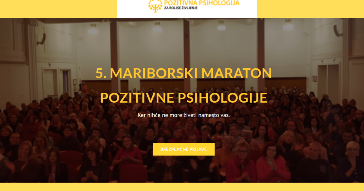 5. mariborski maraton pozitivne psihologije