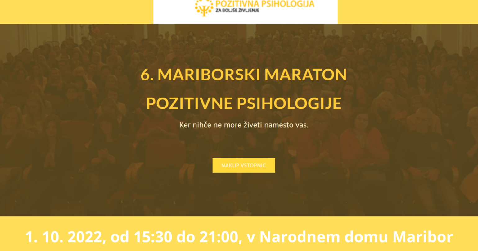 6. mariborski maraton pozitivne psihologije